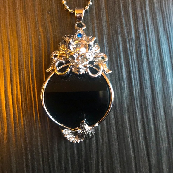 3/$12 Jeweled Dragon Pendant Necklace - Picture 1 of 2